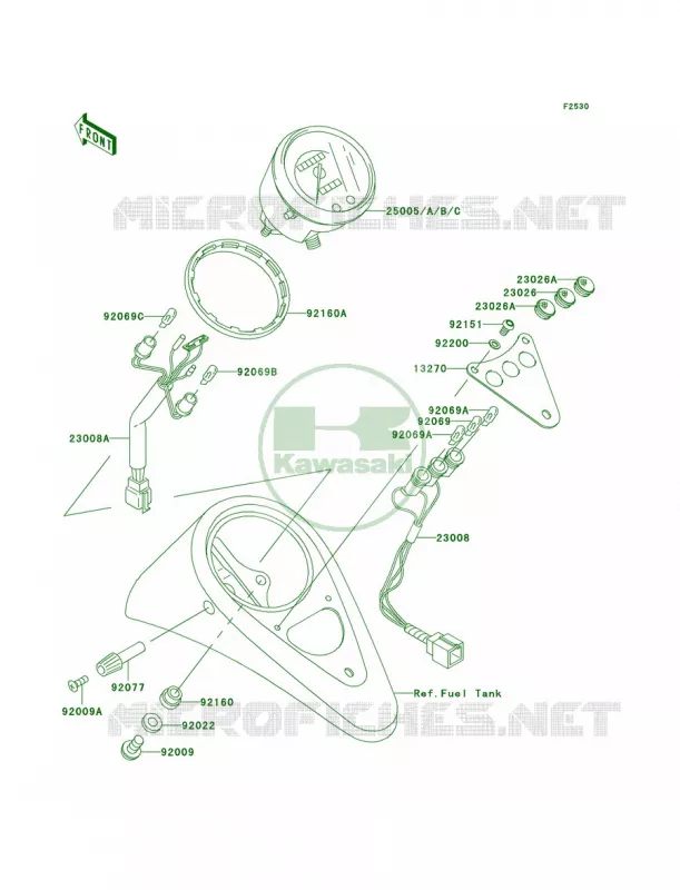 Meters Kawasaki MOTOS 800 2004 Vulcan 800 Drifter  VN800-E4