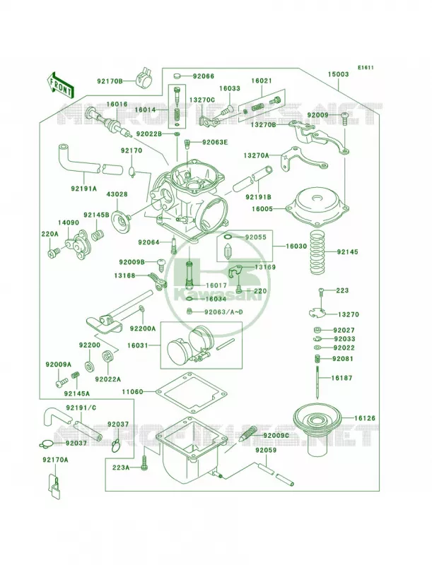 Carburetor Kawasaki MOTOS 125 2003 Eliminator 125  BN125-A6