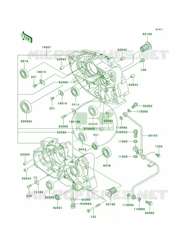 Crankcase Kawasaki MOTOS 125 2003 Eliminator 125  BN125-A6