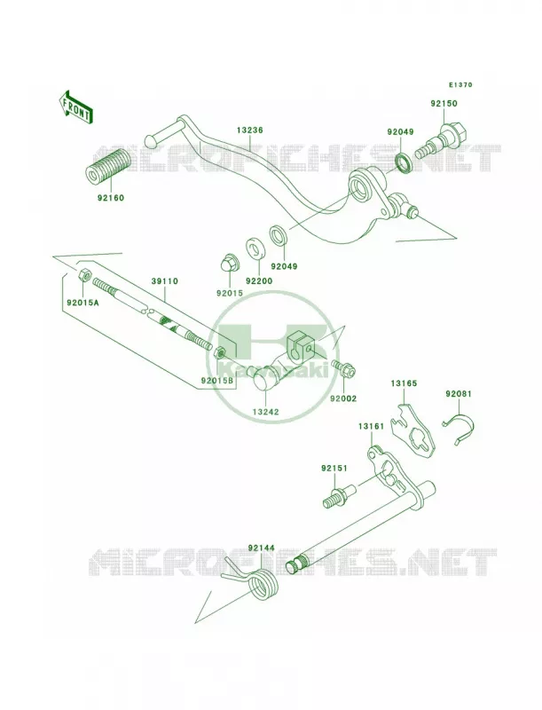 Gear Change Mechanism Kawasaki MOTOS 125 2003 Eliminator 125  BN125-A6