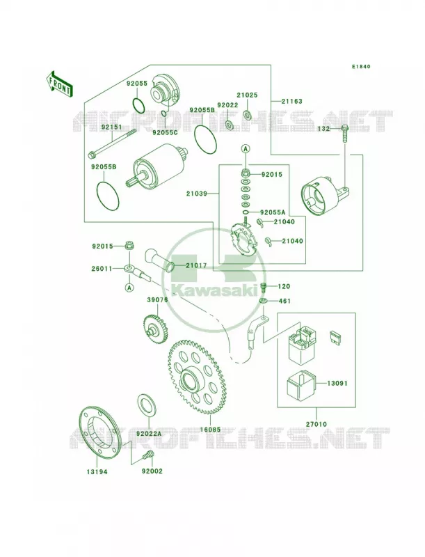 Starter Motor Kawasaki MOTOS 125 2003 Eliminator 125  BN125-A6