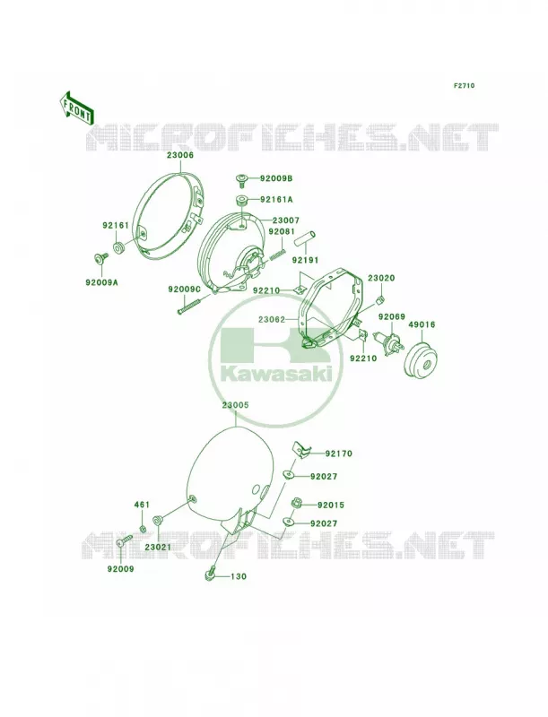 Headlights Kawasaki MOTOS 500 2003 Vulcan 500 LTD  EN500-C8