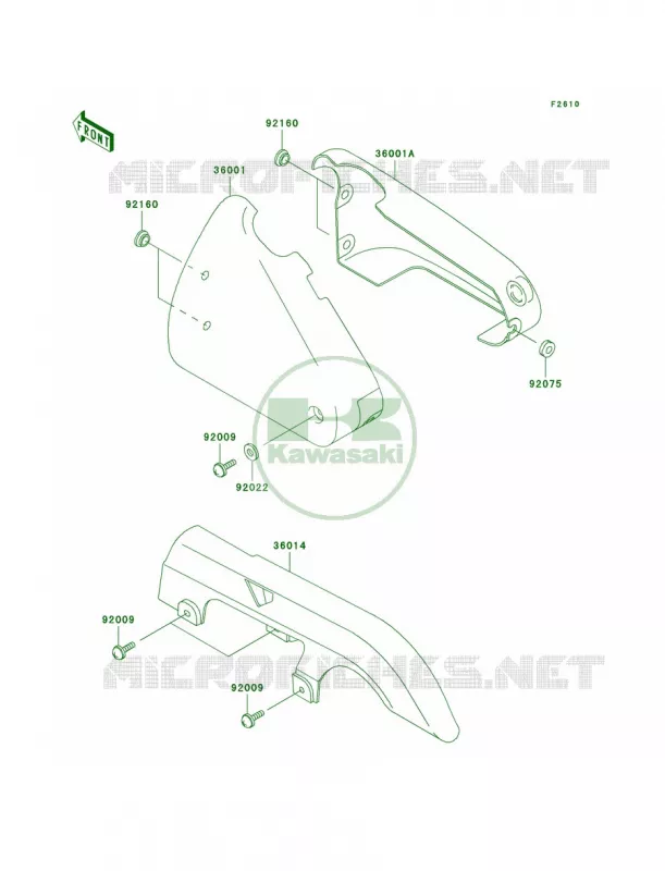 Side CoversChain Cover Kawasaki MOTOS 500 2003 Vulcan 500 LTD  EN500-C8