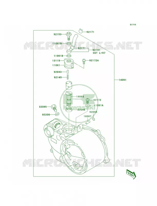 Oil Pump Kawasaki MOTOS 50 2005 KDX50  KDX50-A3