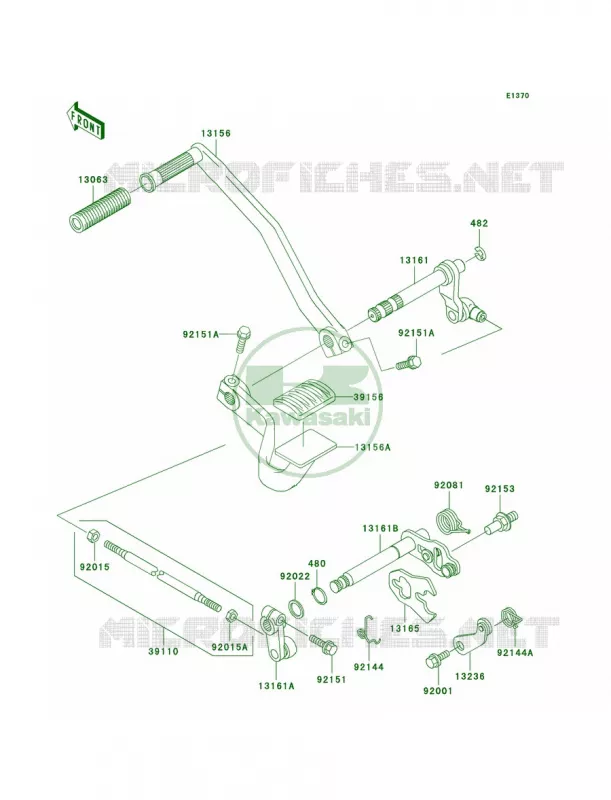 Gear Change Mechanism Kawasaki MOTOS 1500 2003 Vulcan 1500 Classic  VN1500-E6