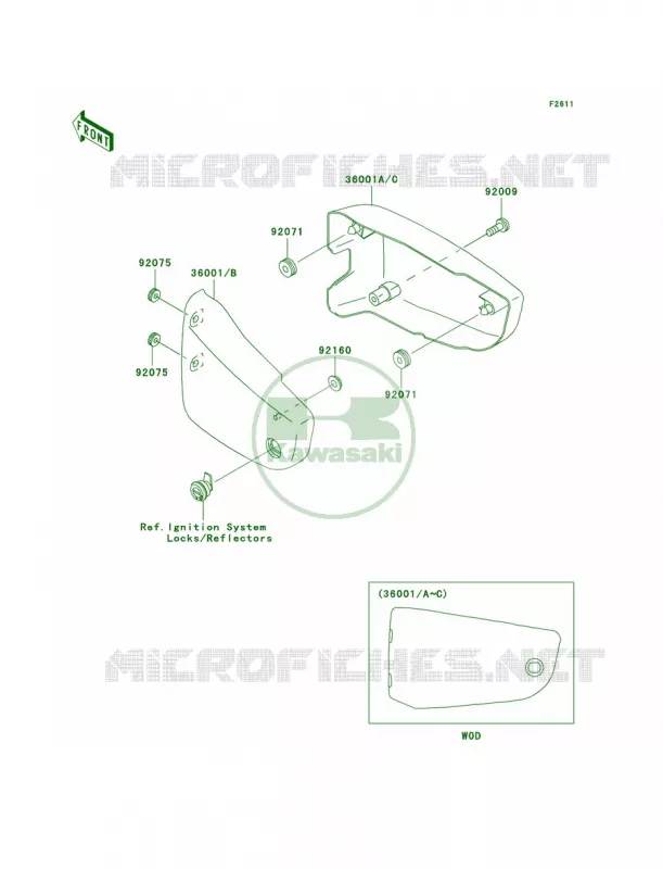 Side Covers Kawasaki MOTOS 1500 2003 Vulcan 1500 Classic  VN1500-E6