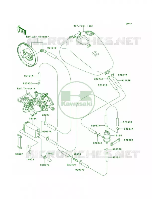 Fuel Evaporative SystemCA Kawasaki MOTOS 1500 2003 Vulcan 1500 Drifter  VN1500-R3