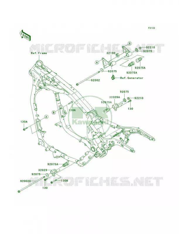 Engine MountA1A2 Kawasaki MOTOS 1600 2003 Vulcan 1600 Classic  VN1600-A1