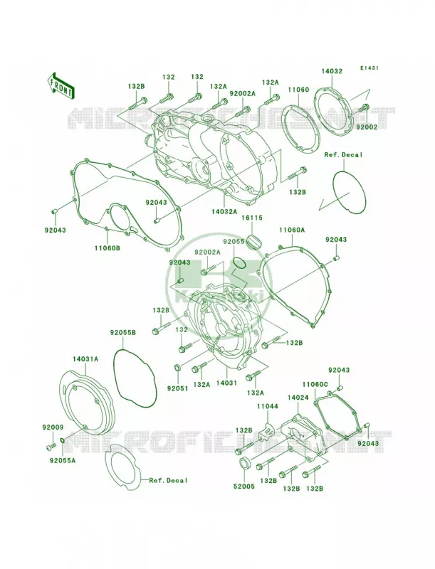 Engine Covers Kawasaki MOTOS 750 2003 Vulcan 750  VN750-A19