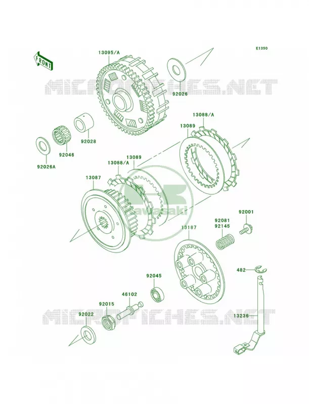 Clutch Kawasaki MOTOS 800 2003 Vulcan 800  VN800-A9