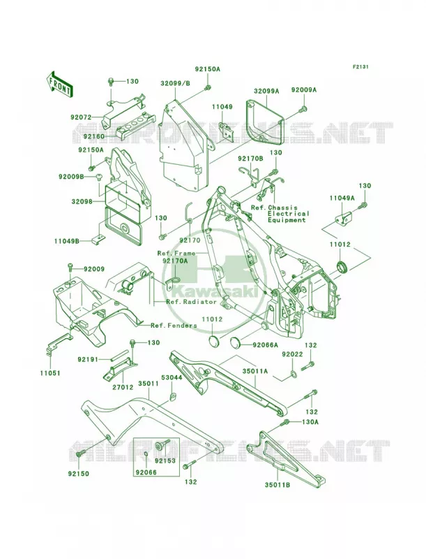 Frame Fittings Kawasaki MOTOS 800 2003 Vulcan 800  VN800-A9