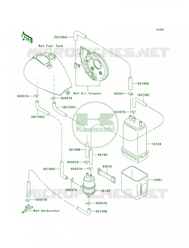 Fuel Evaporative System Kawasaki MOTOS 800 2003 Vulcan 800  VN800-A9