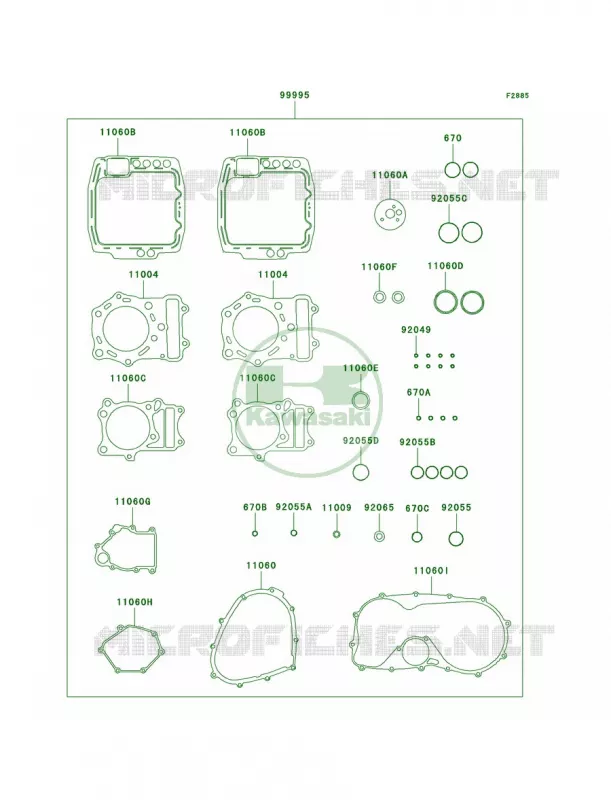 Gasket Kit Kawasaki MOTOS 800 2003 Vulcan 800 Classic  VN800-B8