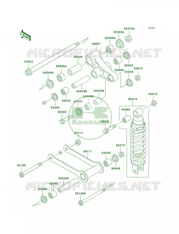 SuspensionShock Absorber Kawasaki MOTOS 800 2003 Vulcan 800 Classic  VN800-B8