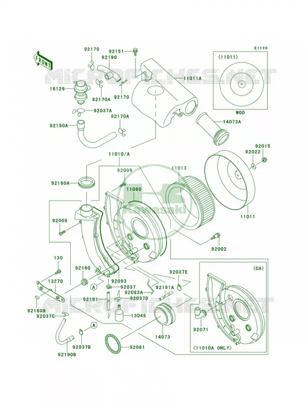 Air Cleaner Kawasaki MOTOS 800 2003 Vulcan 800 Drifter  VN800-E3