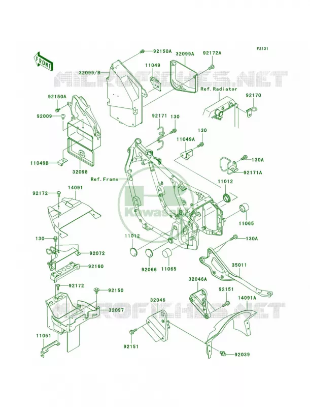 Frame Fittings Kawasaki MOTOS 800 2003 Vulcan 800 Drifter  VN800-E3