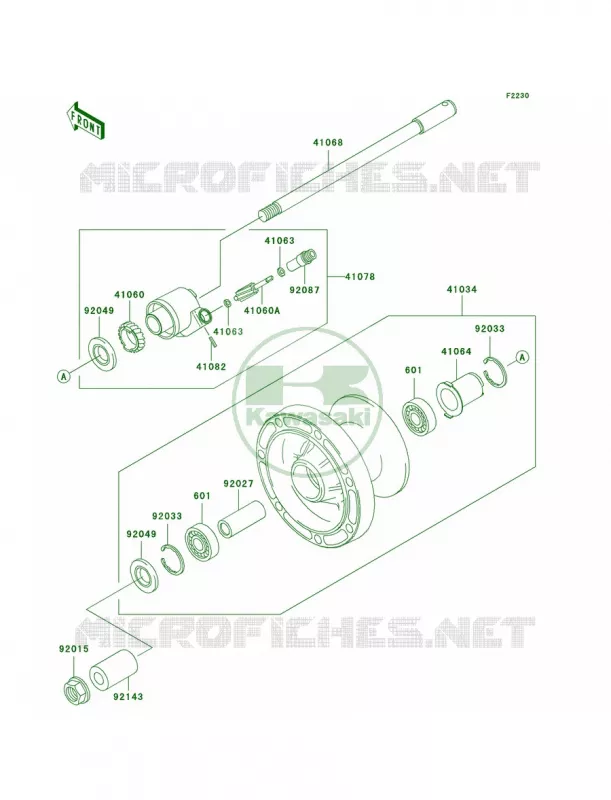 Front Wheel Kawasaki MOTOS 800 2003 Vulcan 800 Drifter  VN800-E3