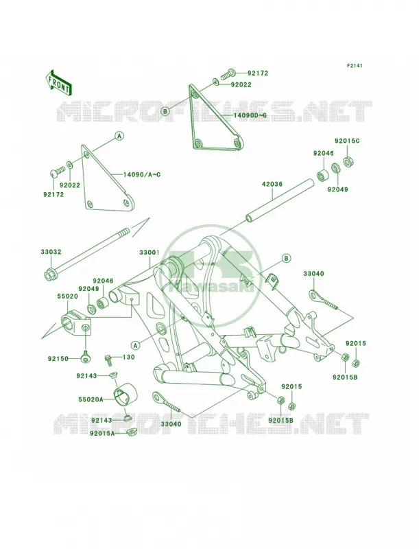 Swingarm Kawasaki MOTOS 800 2003 Vulcan 800 Drifter  VN800-E3