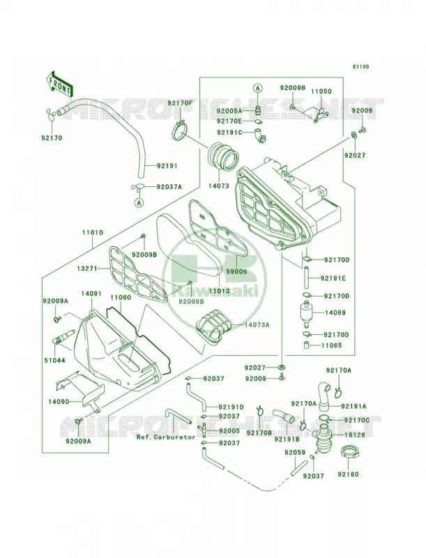Air CleanerCNUS Kawasaki MOTOS 125 2002 Eliminator 125  BN125-A5