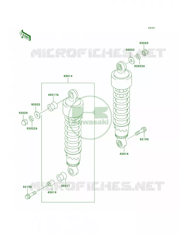 SuspensionShock Absorber Kawasaki MOTOS 125 2002 Eliminator 125  BN125-A5