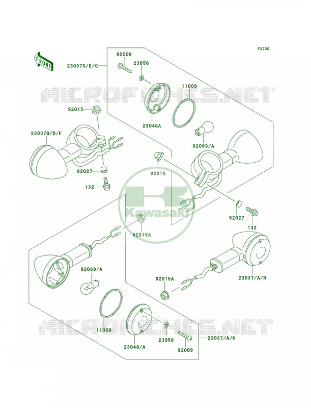 Turn Signals Kawasaki MOTOS 125 2002 Eliminator 125  BN125-A5