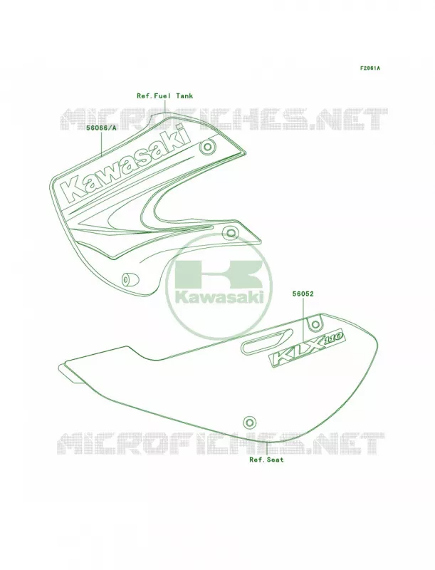 DecalsA2 Kawasaki MOTOS 110 2005 KLX110  KLX110-A4