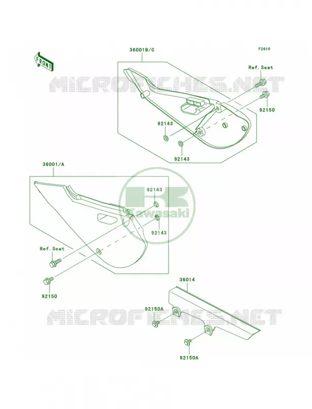 Side CoversChain Cover Kawasaki MOTOS 110 2005 KLX110  KLX110-A4
