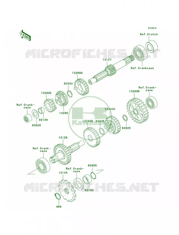 TransmissionA2-A4 Kawasaki MOTOS 110 2005 KLX110  KLX110-A4