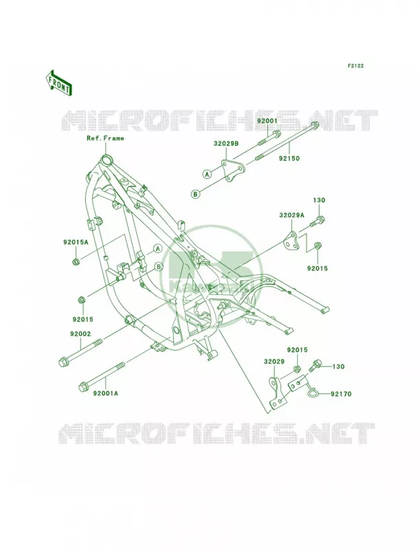 Engine Mount Kawasaki MOTOS 500 2002 Vulcan 500 LTD  EN500-C7