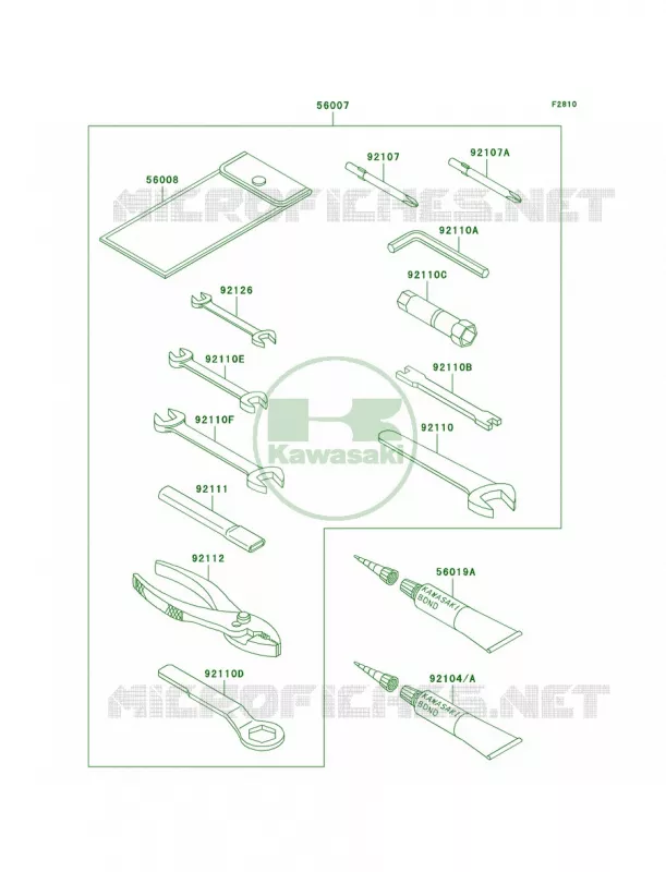 Owner's Tools Kawasaki MOTOS 500 2002 Vulcan 500 LTD  EN500-C7