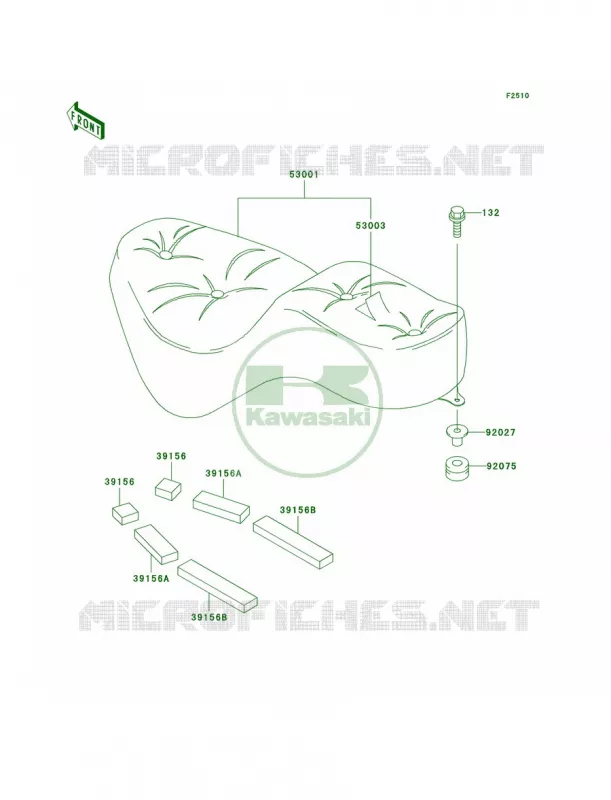 Seat Kawasaki MOTOS 500 2002 Vulcan 500 LTD  EN500-C7