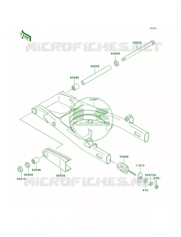 Swingarm Kawasaki MOTOS 500 2002 Vulcan 500 LTD  EN500-C7