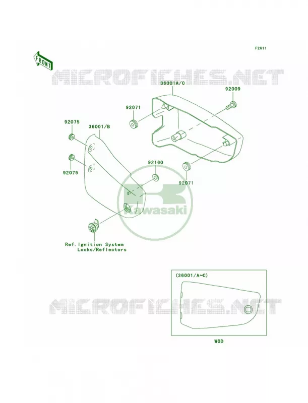 Side Covers Kawasaki MOTOS 1500 2002 Vulcan 1500 Classic  VN1500-E5