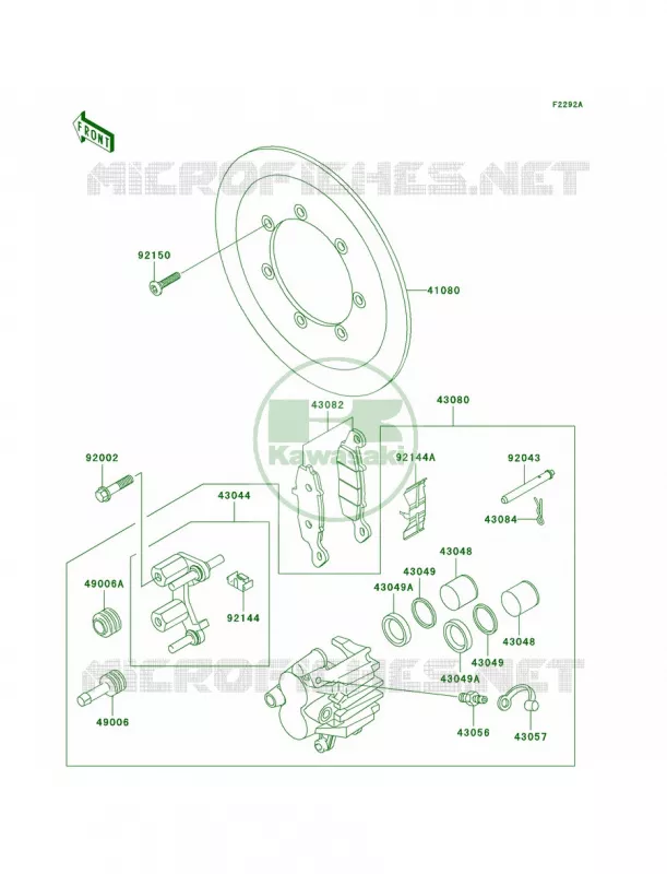 Front BrakeR4R5 Kawasaki MOTOS 1500 2002 Vulcan 1500 Drifter  VN1500-R2