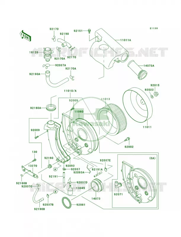 Air Cleaner Kawasaki MOTOS 800 2002 Vulcan 800  VN800-A8
