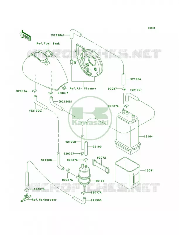 Fuel Evaporative System Kawasaki MOTOS 800 2002 Vulcan 800  VN800-A8