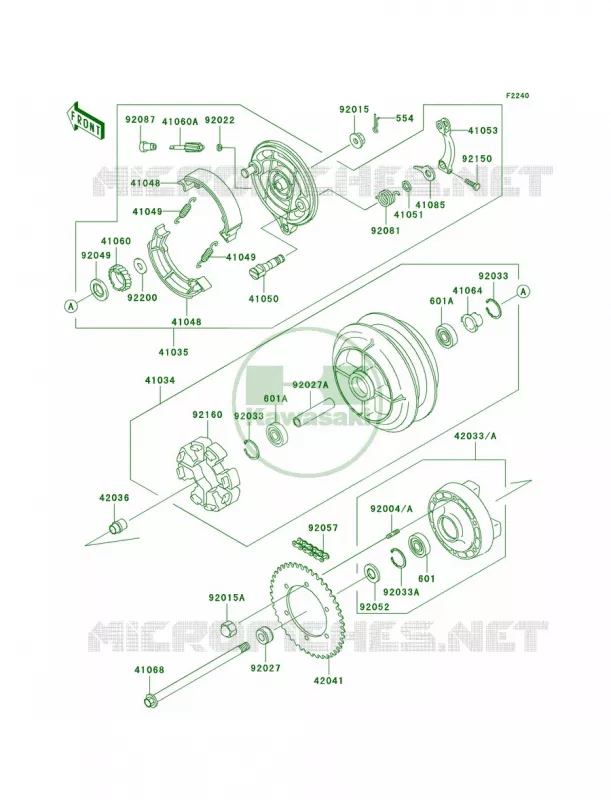 Rear WheelChain Kawasaki MOTOS 800 2002 Vulcan 800  VN800-A8