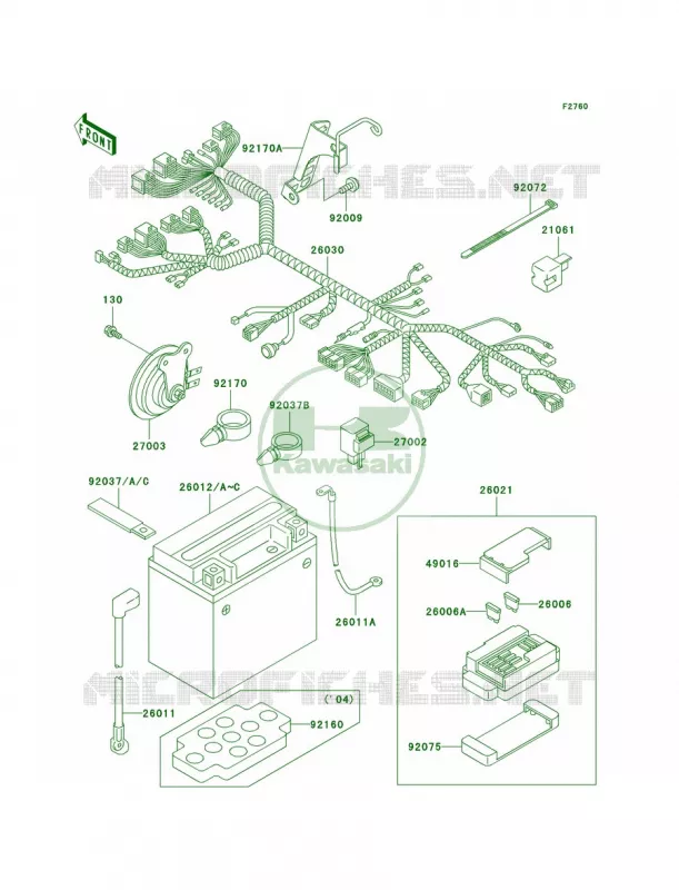 Chassis Electrical Equipment Kawasaki MOTOS 800 2002 Vulcan 800 Classic  VN800-B7