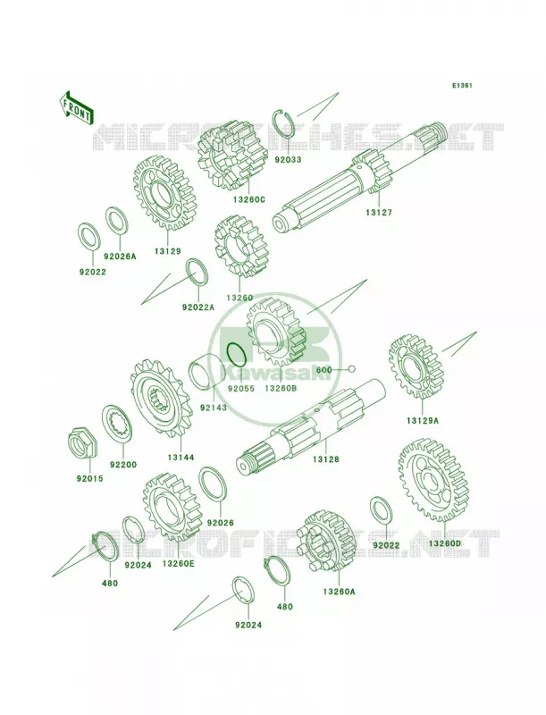 Transmission Kawasaki MOTOS 800 2002 Vulcan 800 Classic  VN800-B7