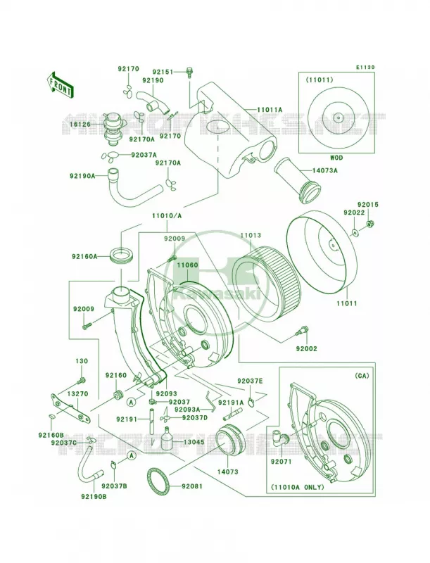Air Cleaner Kawasaki MOTOS 800 2002 Vulcan 800 Drifter  VN800-E2