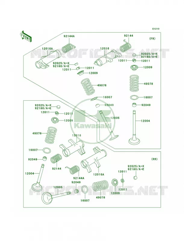 Valves Kawasaki MOTOS 800 2002 Vulcan 800 Drifter  VN800-E2