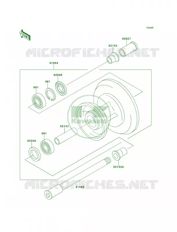 Front WheelEJ650-A2 Kawasaki MOTOS 650 2001 W650  EJ650-A3