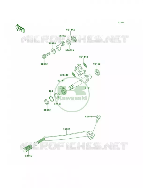 Gear Change Mechanism Kawasaki MOTOS 650 2001 W650  EJ650-A3