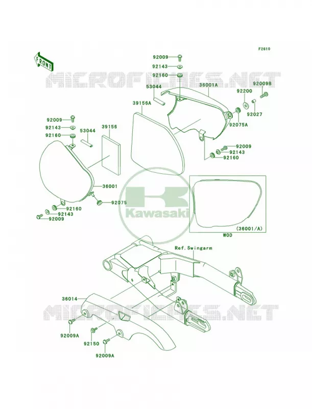 Side CoversChain Cover Kawasaki MOTOS 650 2001 W650  EJ650-A3