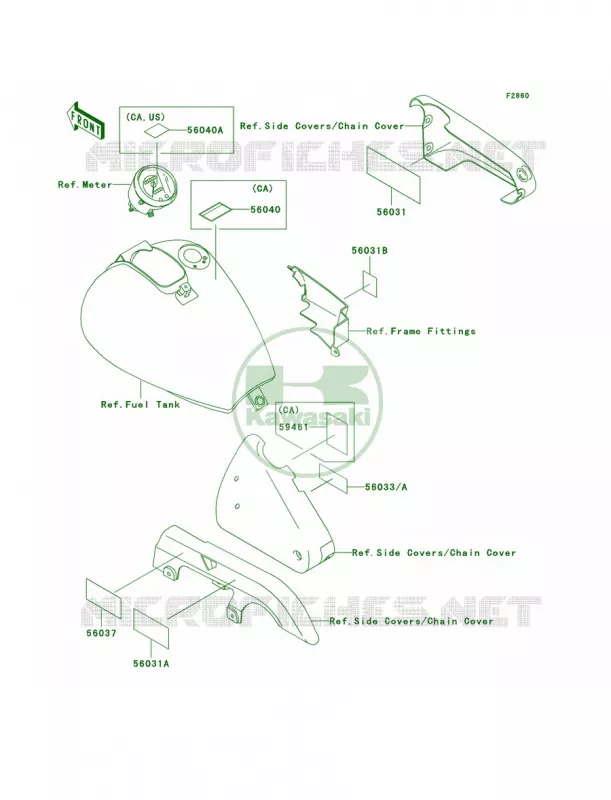 LabelsEN500-C6C7 Kawasaki MOTOS 500 2001 Vulcan 500 LTD  EN500-C6