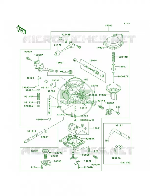 Carburetor Kawasaki MOTOS 1500 2001 Vulcan 1500 Classic  VN1500-E4
