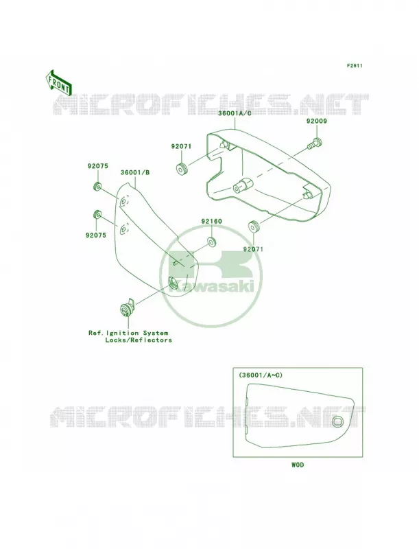Side Covers Kawasaki MOTOS 1500 2001 Vulcan 1500 Classic  VN1500-E4