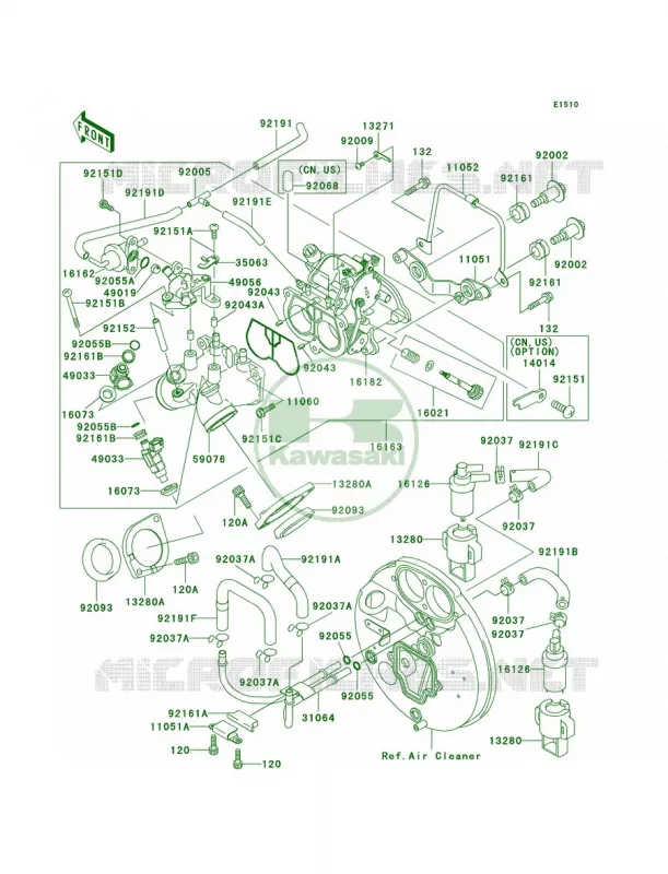 Throttle Kawasaki MOTOS 1500 2001 Vulcan 1500 Classic Fi  VN1500-N2