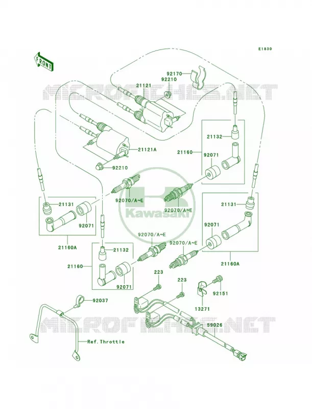 Ignition System Kawasaki MOTOS 1500 2001 Vulcan 1500 Drifter  VN1500-R1