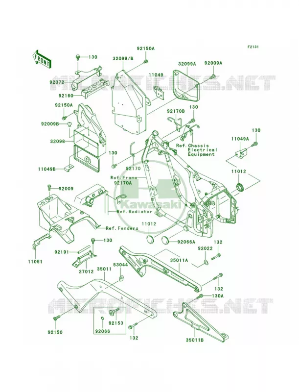 Frame Fittings Kawasaki MOTOS 800 2001 Vulcan 800  VN800-A7